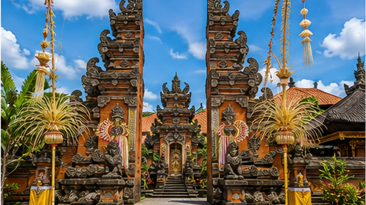 Pemandangan kawasan perkotaan dan aktivitas pariwisata Denpasar, Bali